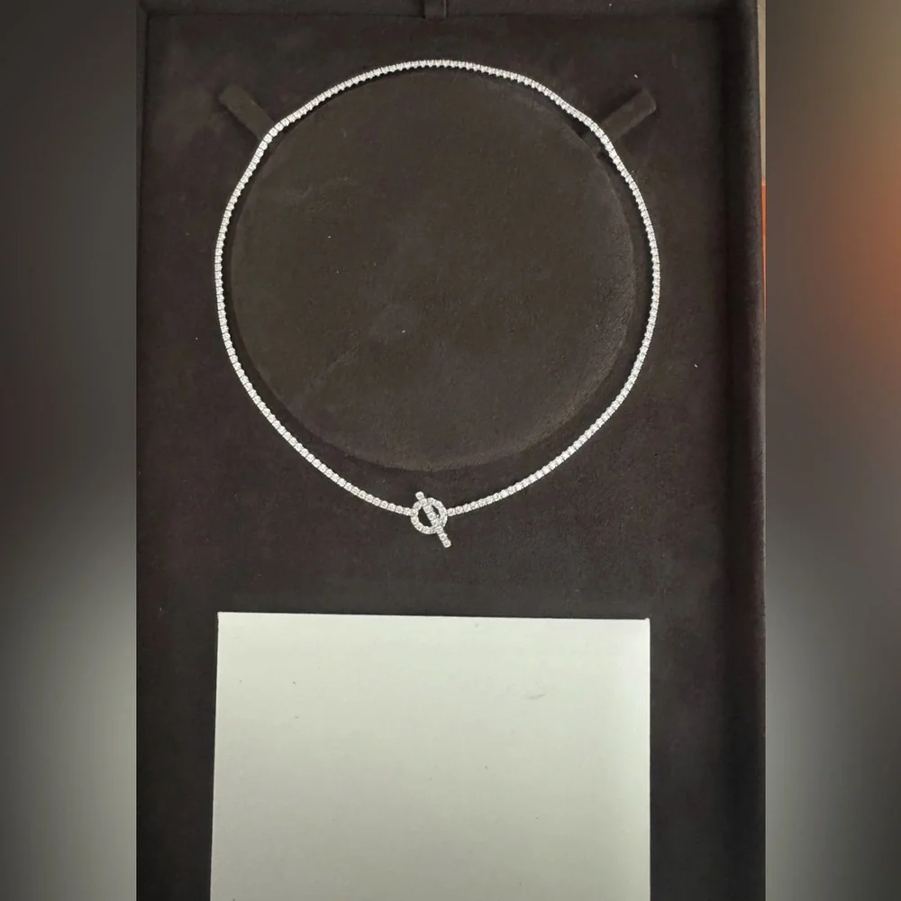 Hermes Finesse Necklace Full Pave Diamond white Gold - Picture 2 of 4